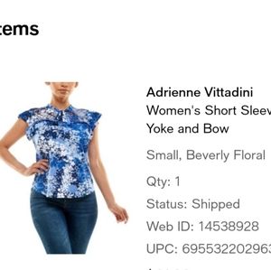 Adrienne Vittadini top. Size S